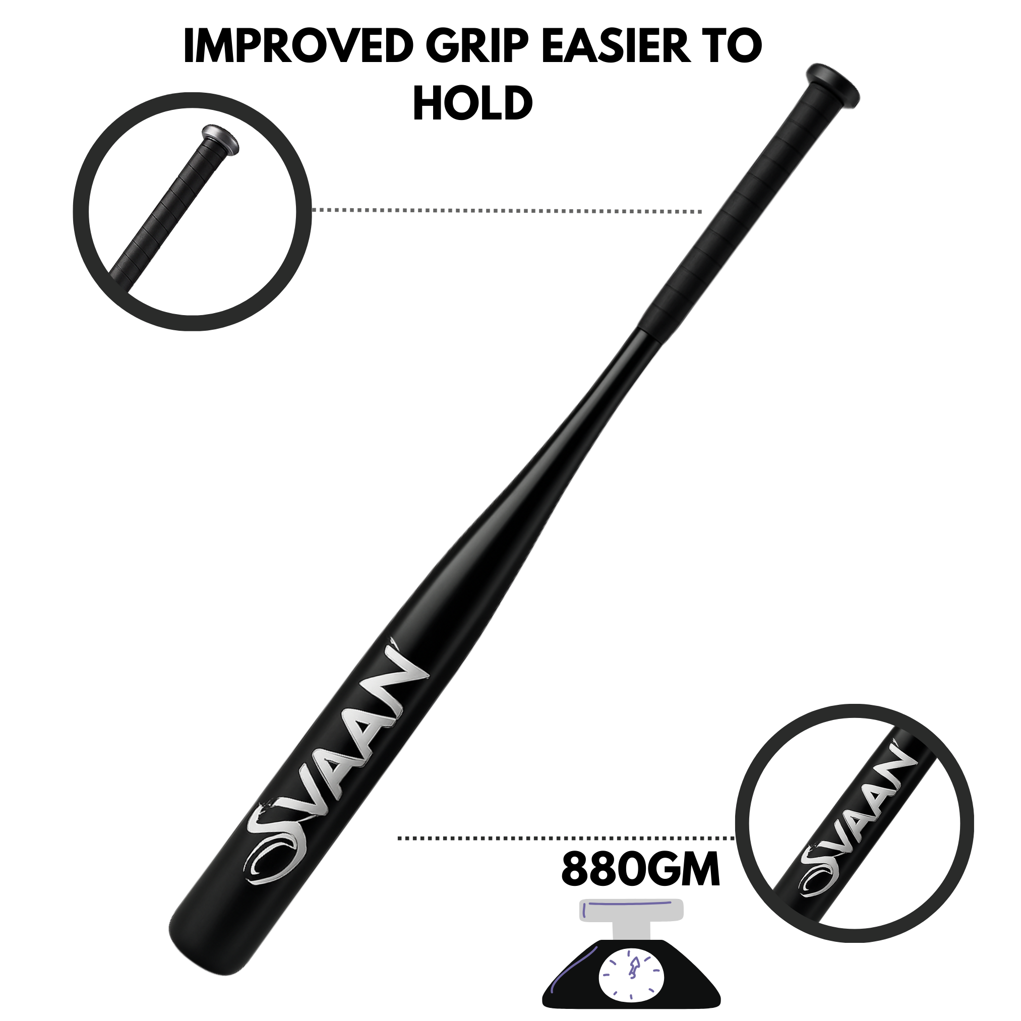 SOFTBALL/BASEBALL BAT HEAVY [880GM] 34'