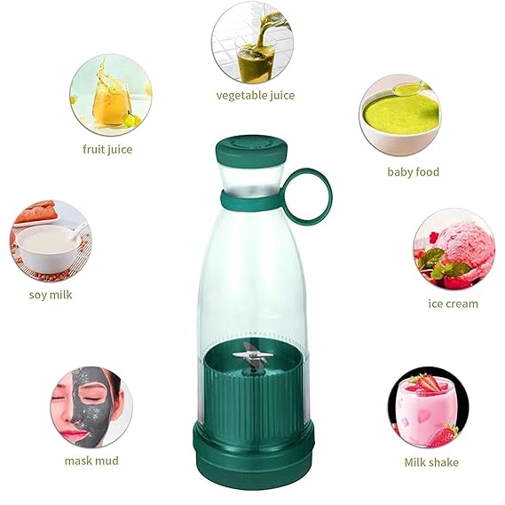 QuickBlend Portable USB Rechargeable Juicer Bottle (420ml) – Fresh Juices, Shakes & Smoothies Anywhere