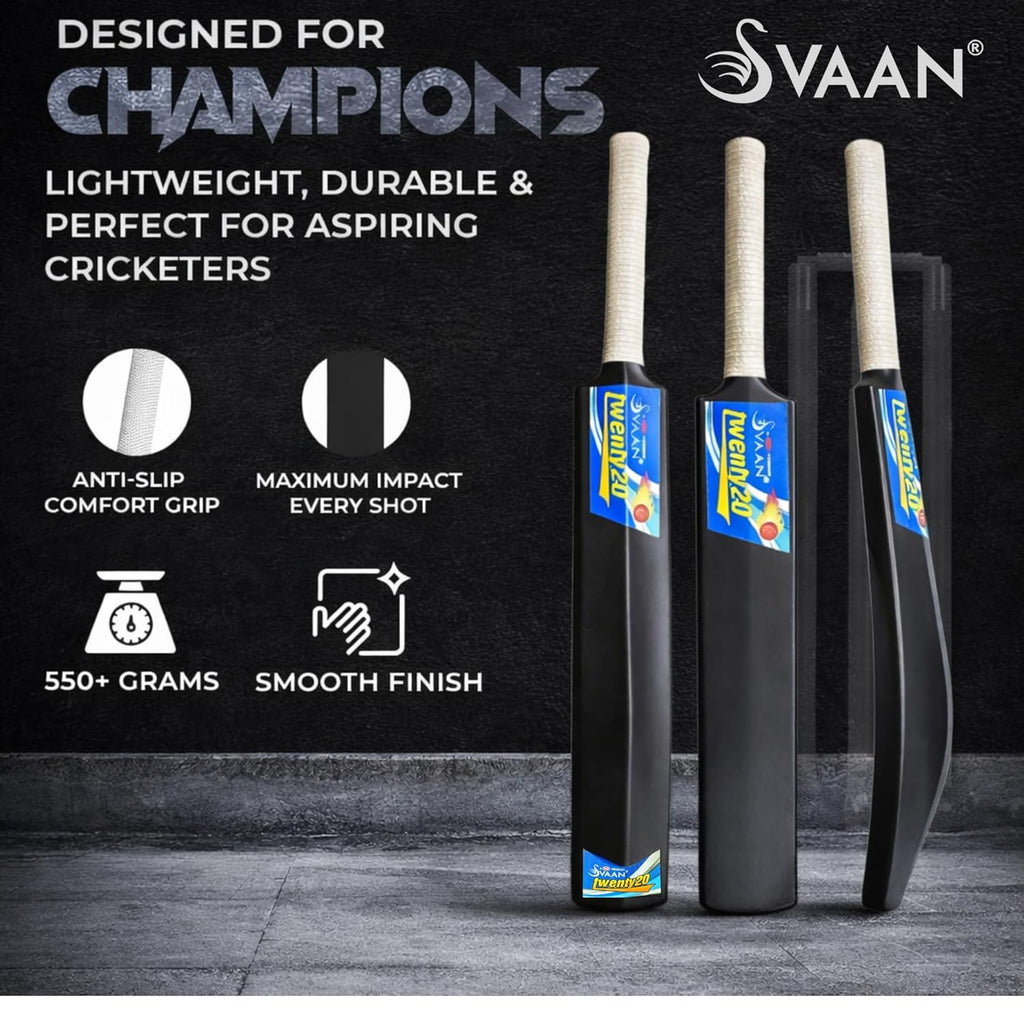 SVAAN CRICKET BAT PLASTIC (BLACK) NO.8